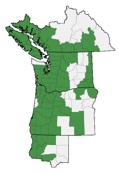 Map of where plant is found