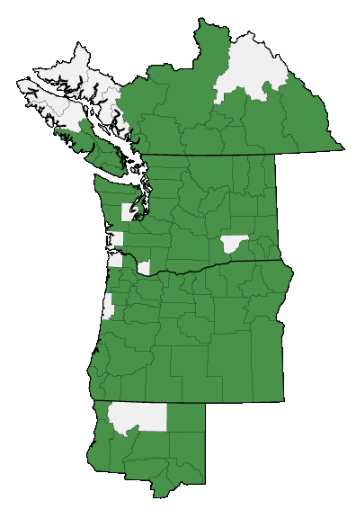 Map of where plant is found