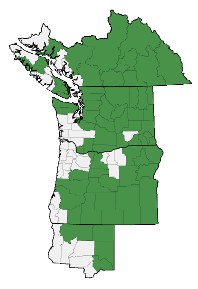 Map of where plant is found