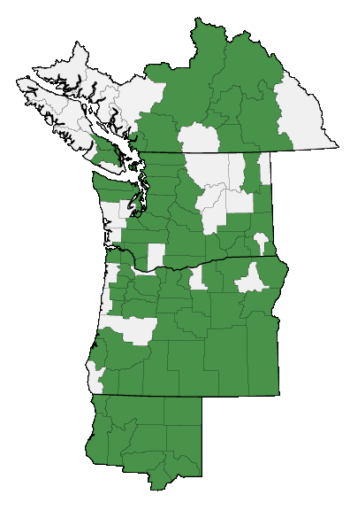 Map of where plant is found