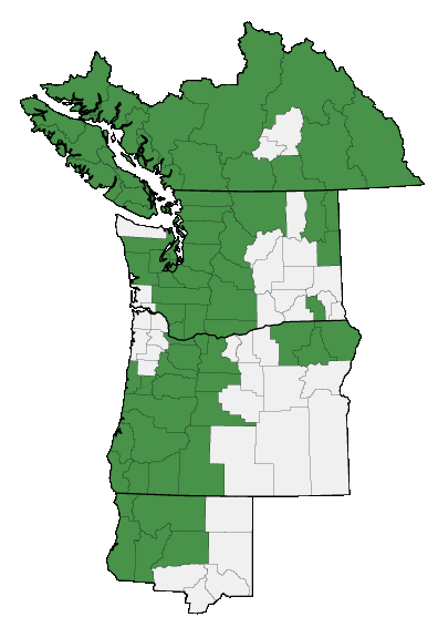 Map of where plant is found