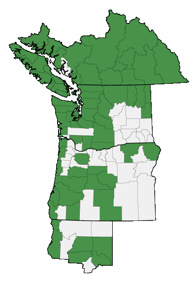 Map of where plant is found