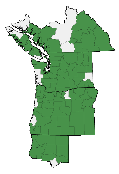 Map of where plant is found