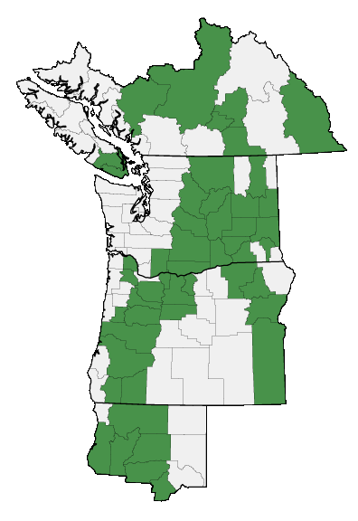 Map of where plant is found