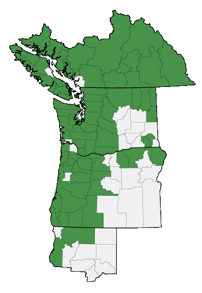 Map of where plant is found