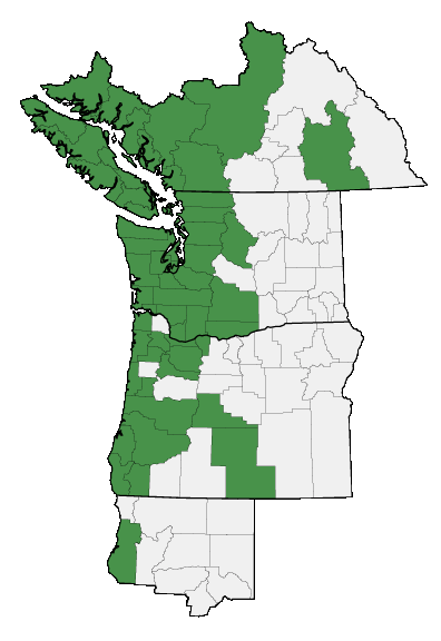 Map of where plant is found