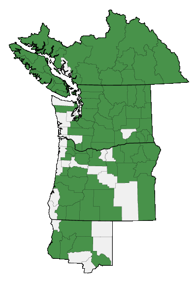 Map of where plant is found