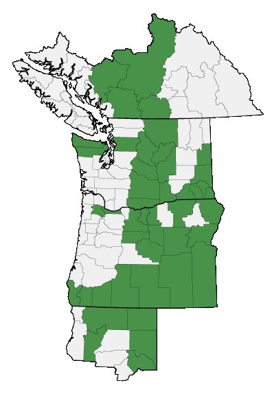 Map of where plant is found