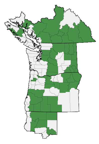 Map of where plant is found