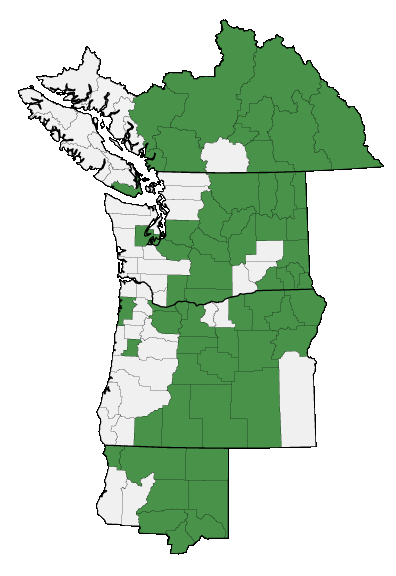 Map of where plant is found