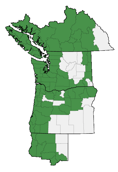 Map of where plant is found