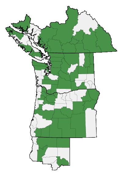 Map of where plant is found