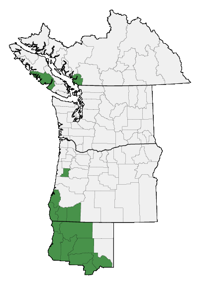 Map of where plant is found