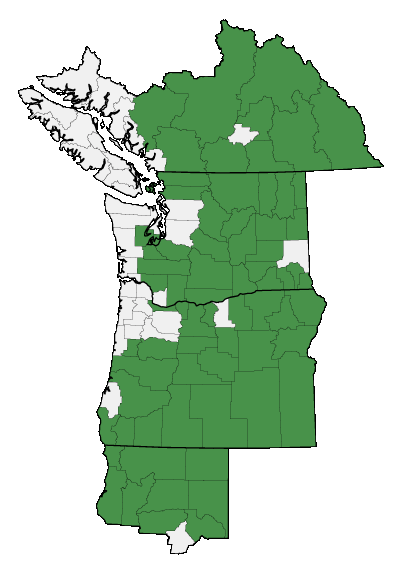 Map of where plant is found