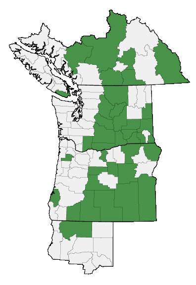 Map of where plant is found
