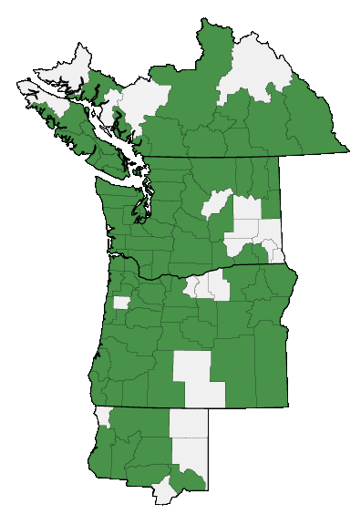 Map of where plant is found
