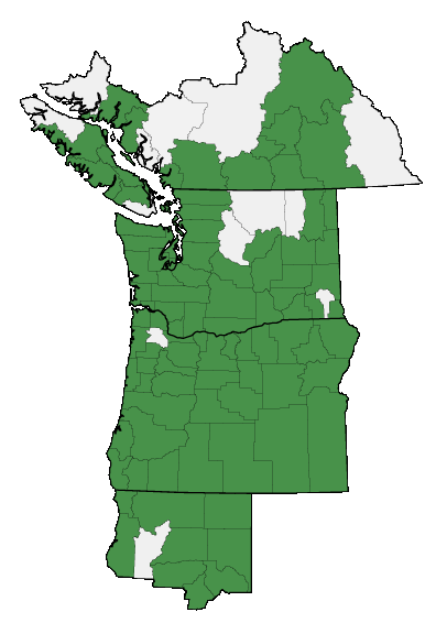 Map of where plant is found