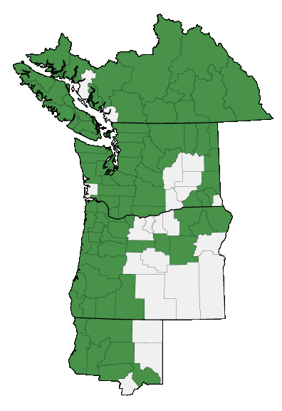 Map of where plant is found