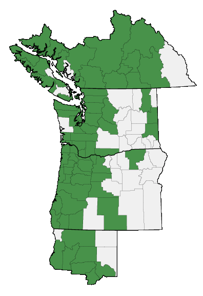 Map of where plant is found