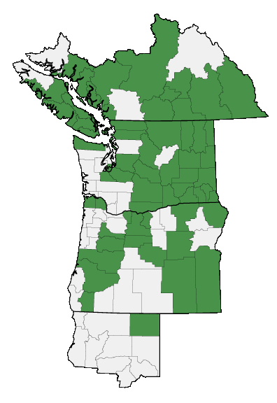 Map of where plant is found
