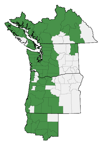 Map of where plant is found