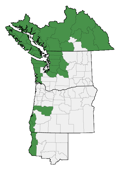 Map of where plant is found