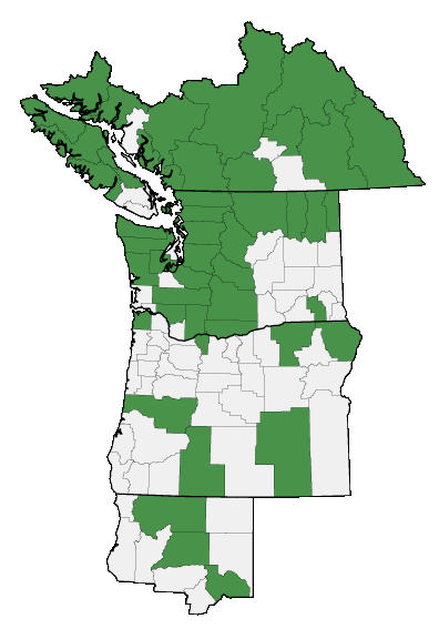 Map of where plant is found