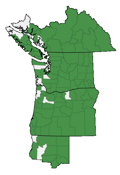 Map of where plant is found