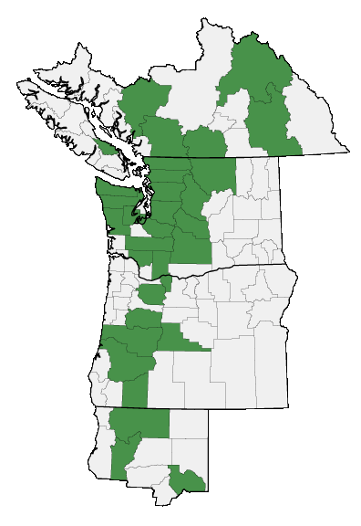 Map of where plant is found