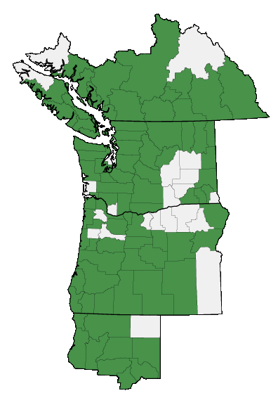 Map of where plant is found