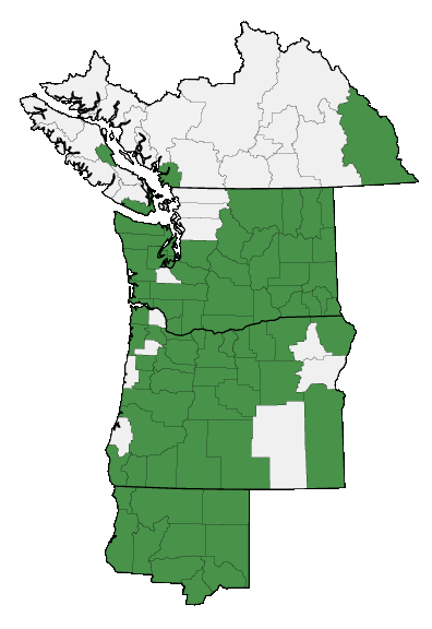 Map of where plant is found