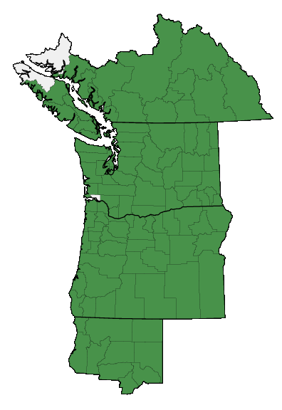 Map of where plant is found