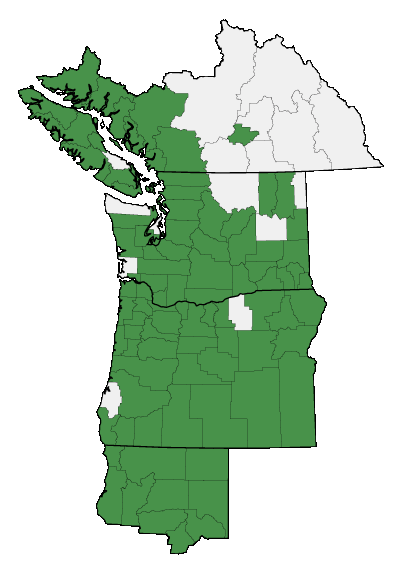 Map of where plant is found