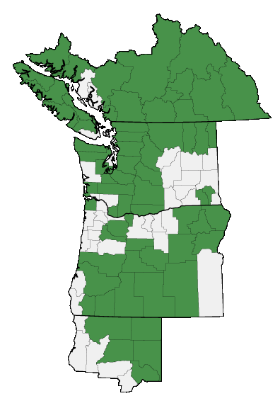 Map of where plant is found