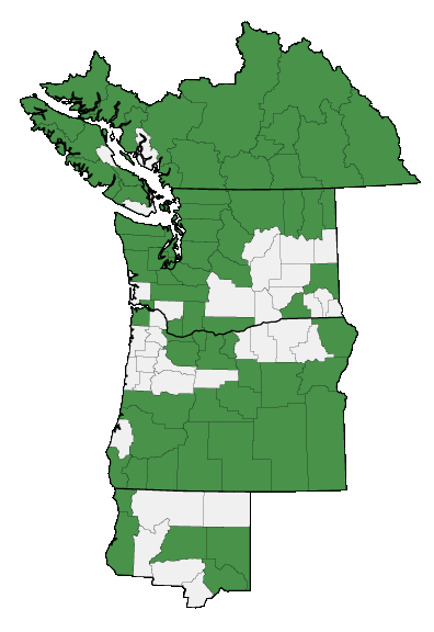 Map of where plant is found