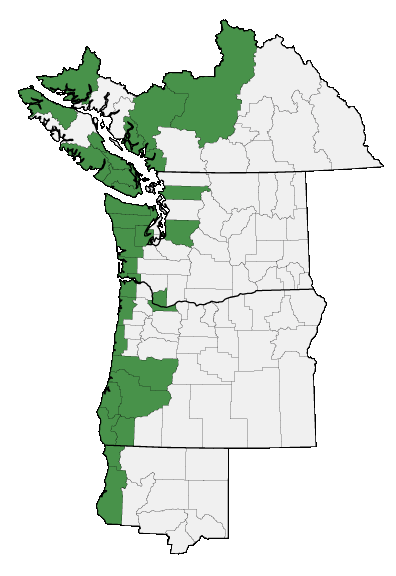 Map of where plant is found