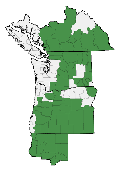 Map of where plant is found