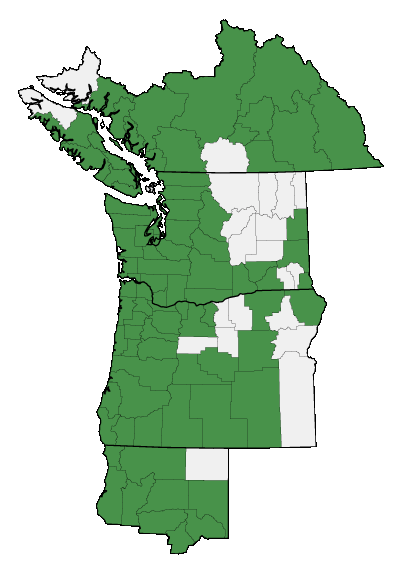 Map of where plant is found