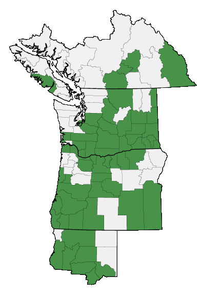 Map of where plant is found