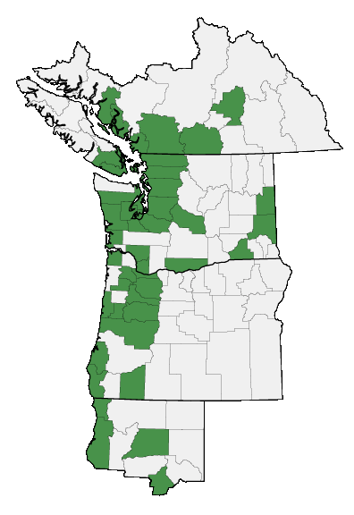 Map of where plant is found