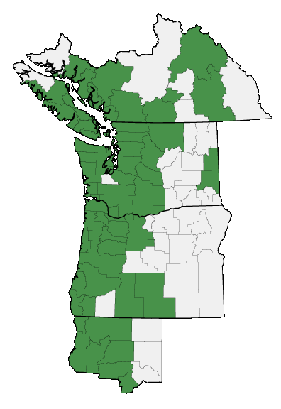 Map of where plant is found