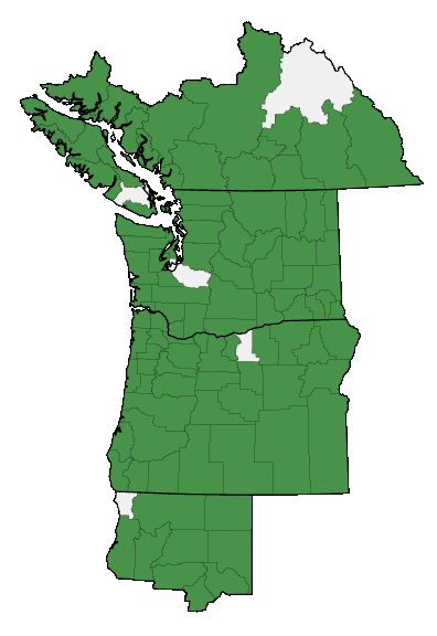 Map of where plant is found