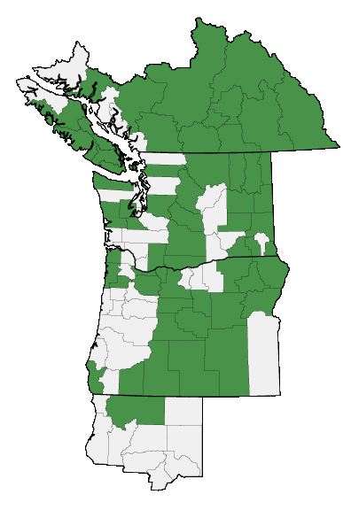 Map of where plant is found