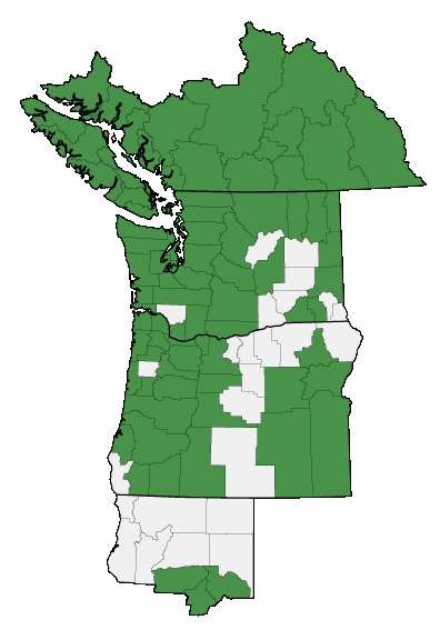 Map of where plant is found