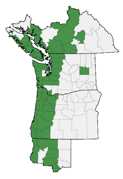 Map of where plant is found