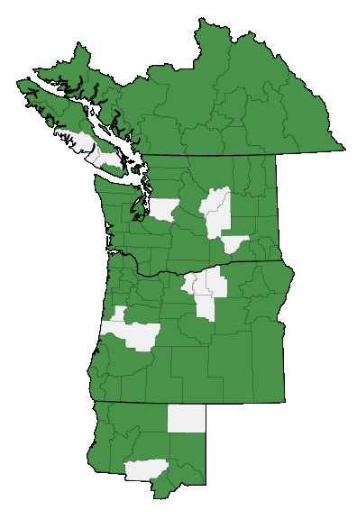 Map of where plant is found