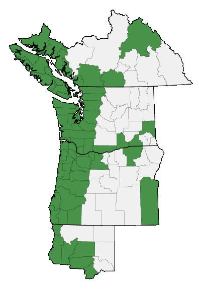 Map of where plant is found