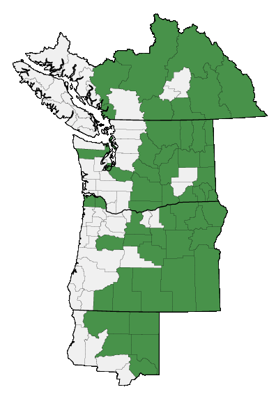 Map of where plant is found