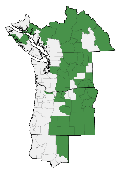 Map of where plant is found