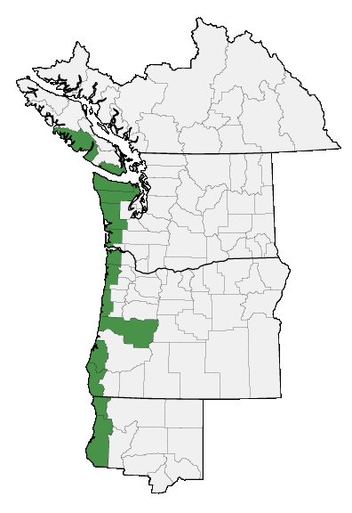 Map of where plant is found